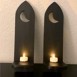 Crescent Moon Wall Sconces, set of 2